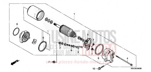 MOTEUR DE DEMARRAGE VFR800FIY de 2000